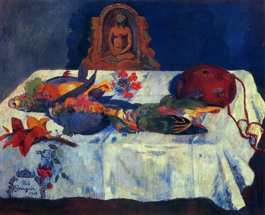 Still Life with Parrots - Paul Gauguin Painting